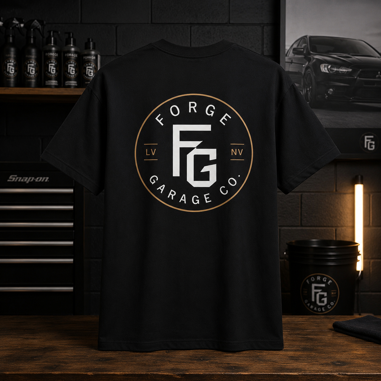 Forge Garage Co. Logo Tee — Oversized Boxy T-Shirt